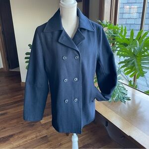 Vintage American Eagle Outfitters Double-Breasted Pea Coat Navy Blue size L